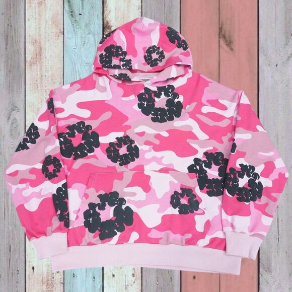 Classic Women's Denim Tears Hoodie Pink - Picture 1 of 4